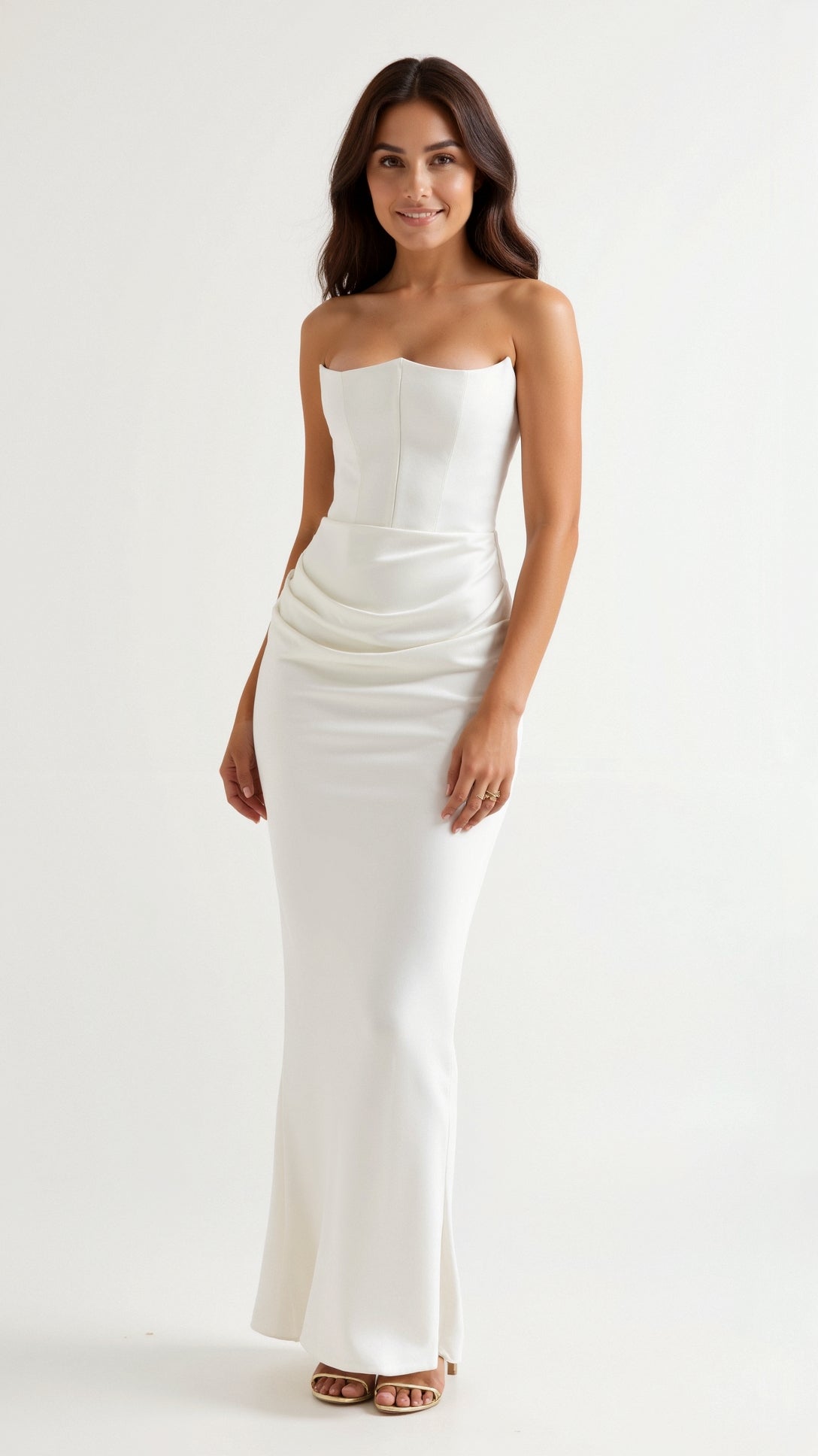 Margaret - Women's Column Maxi Dress for Wedding Guests