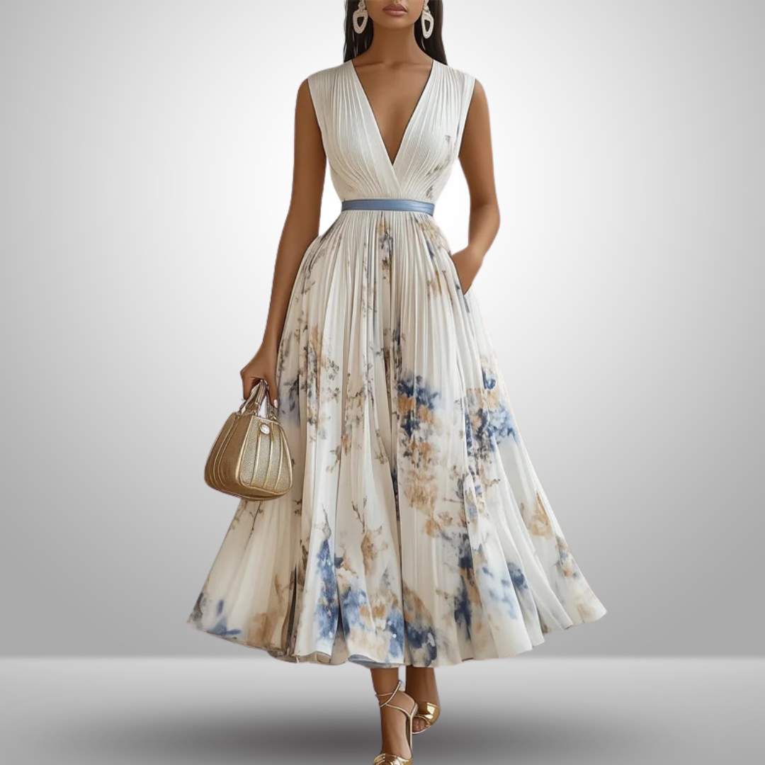Alice - Women's Flowing Sleeveless Summer Maxi Dress