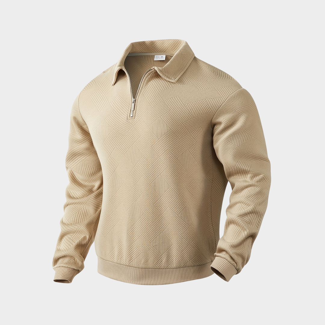 Oliver - Men's Sweater with halbem Zip Freizeitshirt