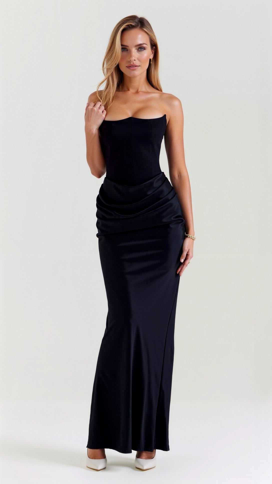 Margaret - Women's Column Maxi Dress for Wedding Guests