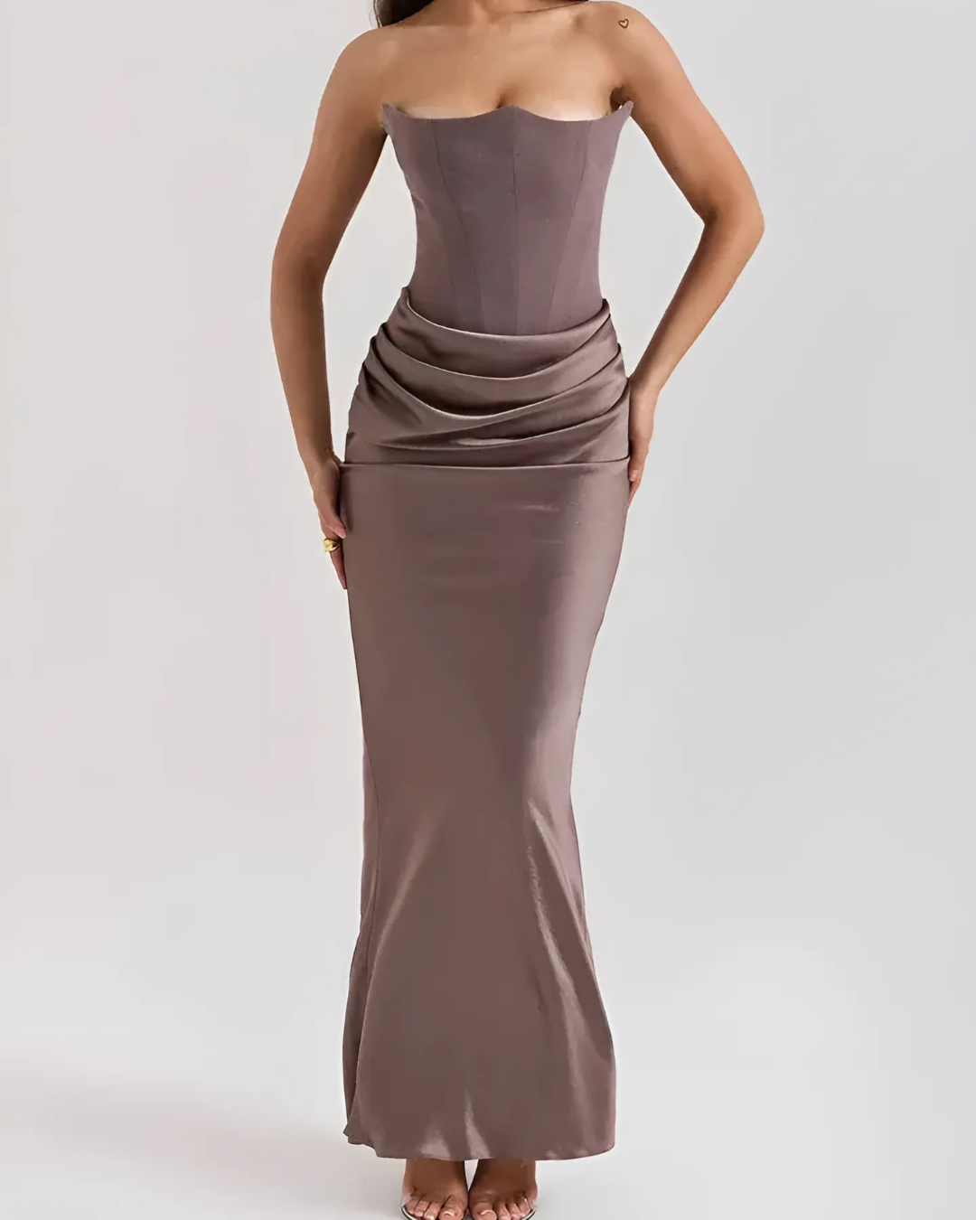 Blake - Women's Wedding Guest Drapiertes Maxi Dress