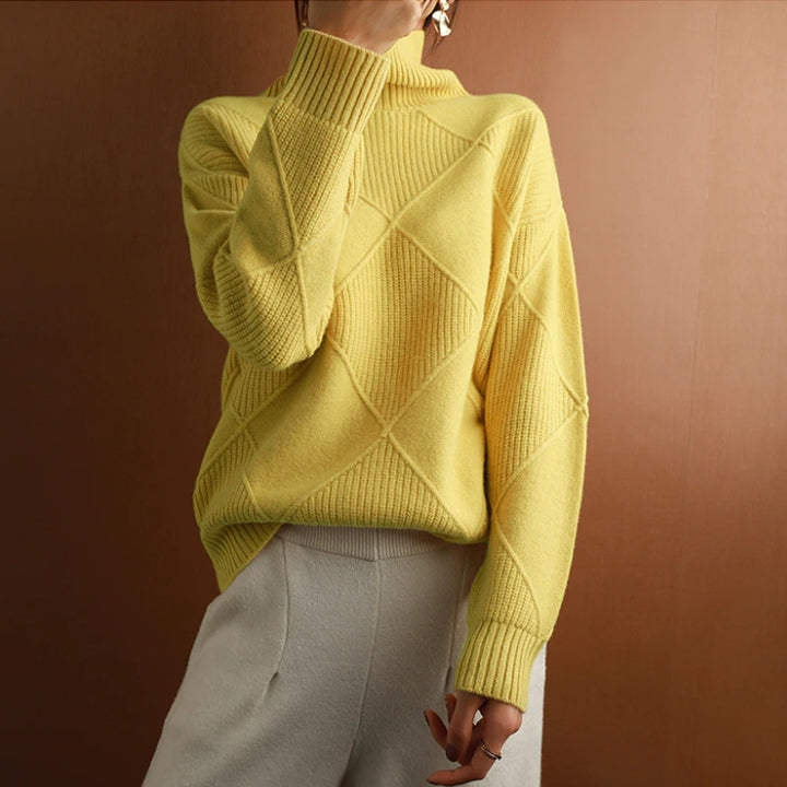 Sharon - Cosy Cable Knit Turtleneck Sweater