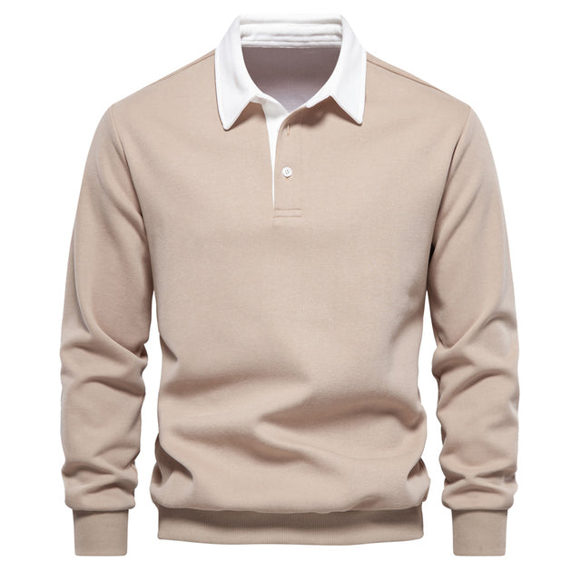 Jennifer - Men's Long Sleeve Polohemd with Classic Collar