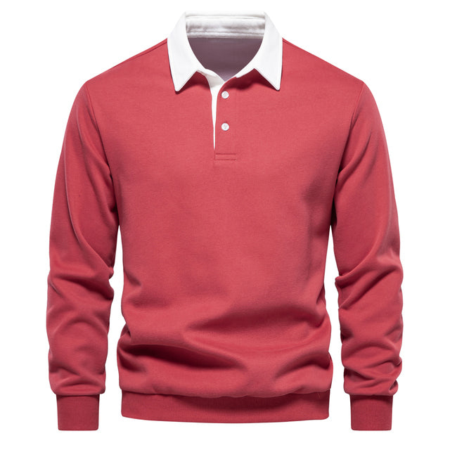 Jennifer - Men's Long Sleeve Polohemd with Classic Collar
