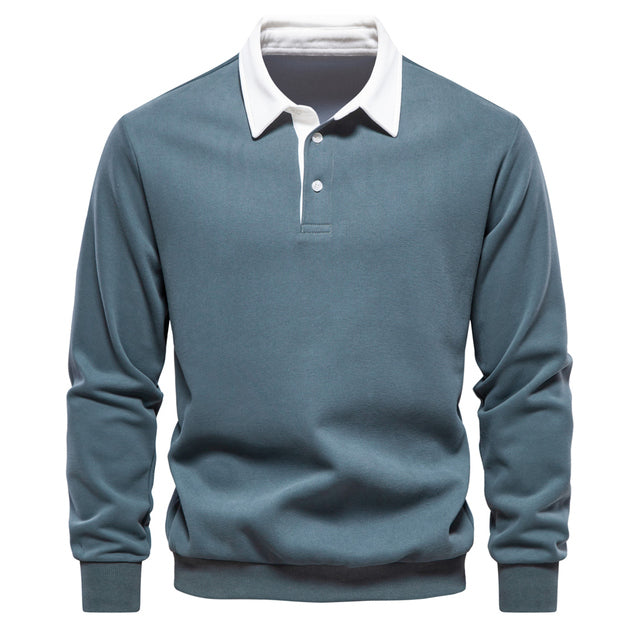 Jennifer - Men's Long Sleeve Polohemd with Classic Collar