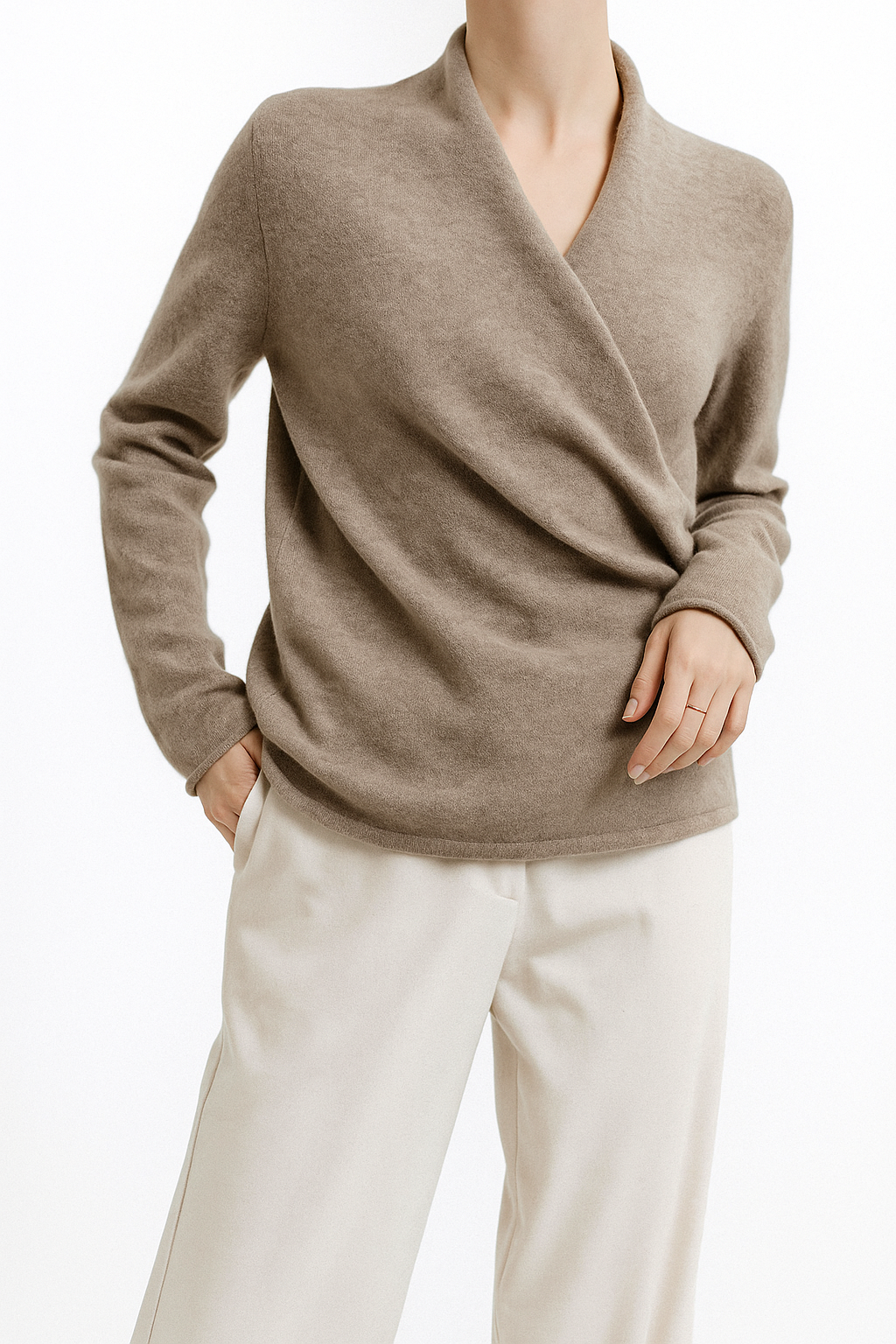 Rachel - Women's Spring Wrap Sweater with V Neckline
