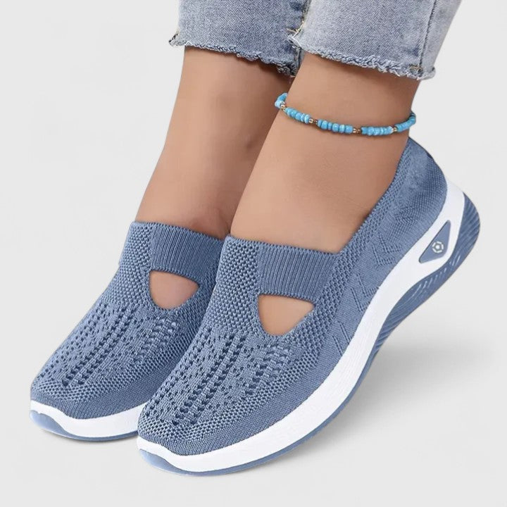 Donna - Women's Slip-On Breathable Mesh-Walking-Sneaker