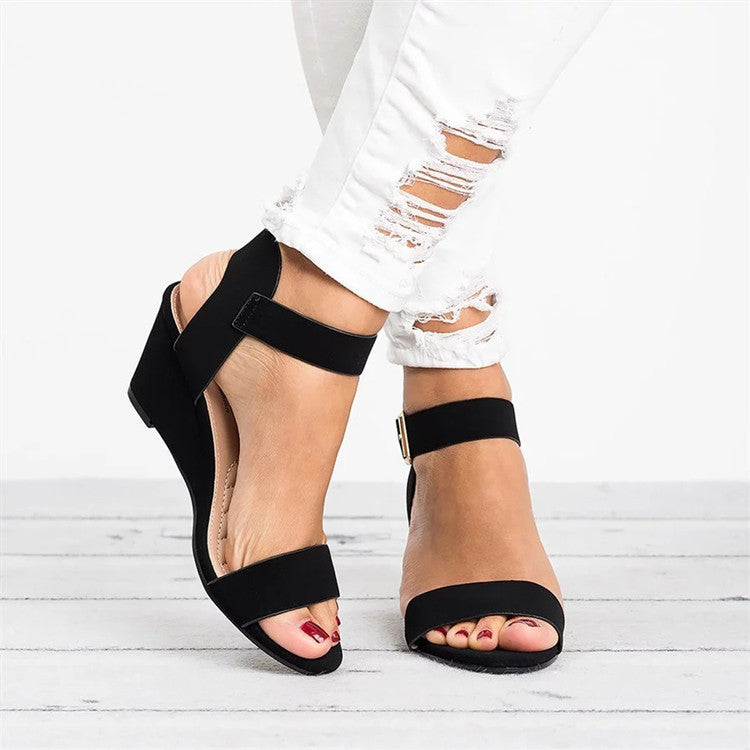 Natalie - Women's Ankle Strap Block Heel Freizeitsandaletten
