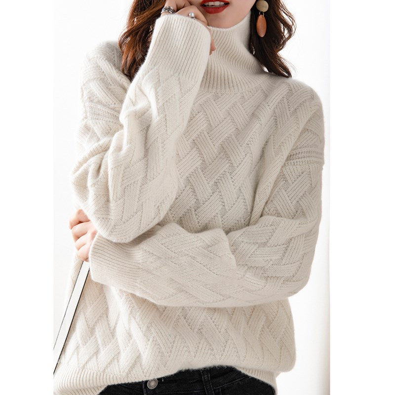 Tina - Women's Turtleneck Sweater for Spring