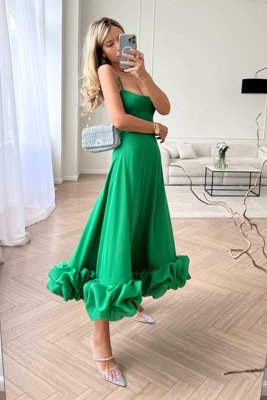 Victoria - Women's elegantes Dress for Wedding Guests with Ruffle Hem