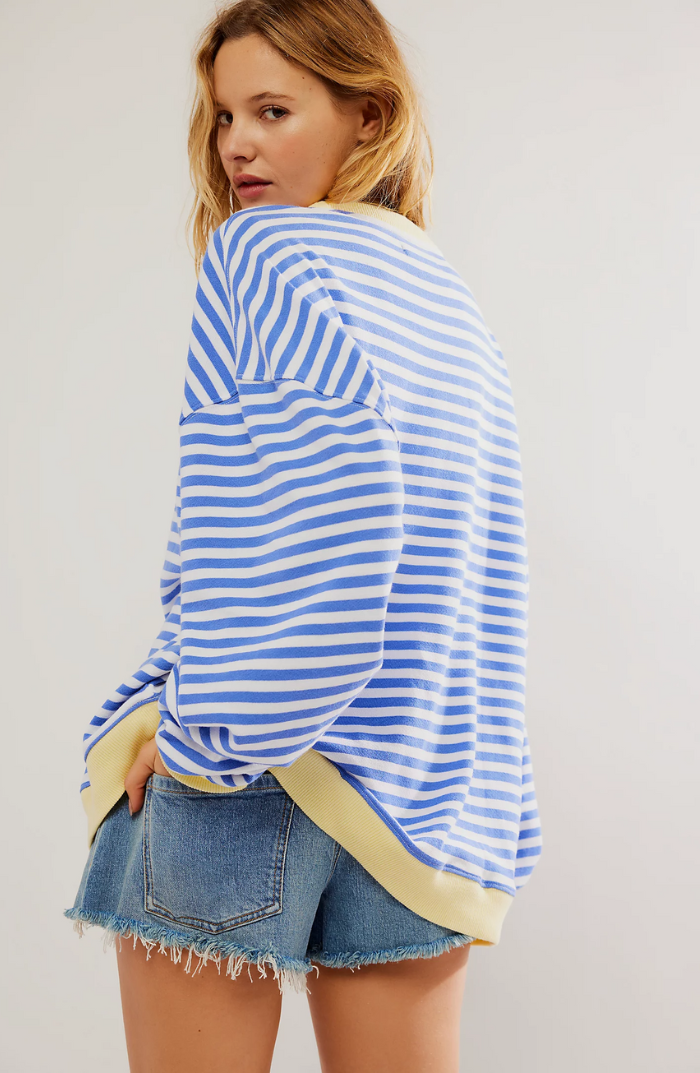 Mia - Women's Striped Round Neck-Sweater for Spring