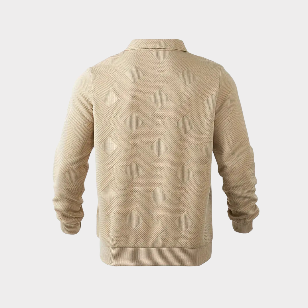 Oliver - Men's Sweater with halbem Zip Freizeitshirt