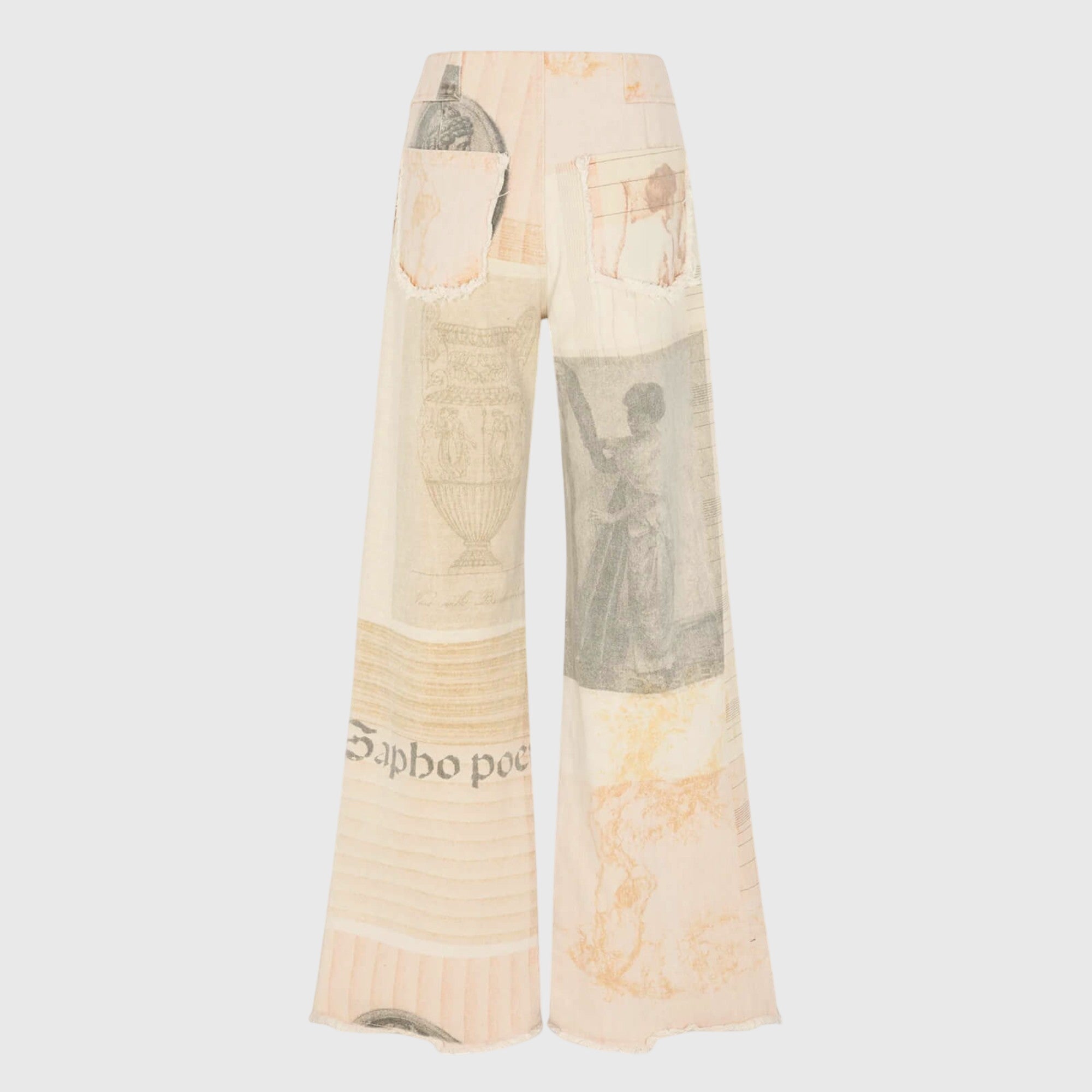 Irene - Women's Vintage-Jeans with High Waist and Print