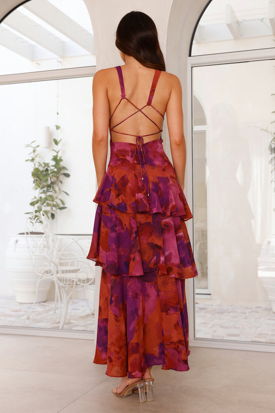 Molly - Women's Elegant Floral Stufen-Maxi Dress
