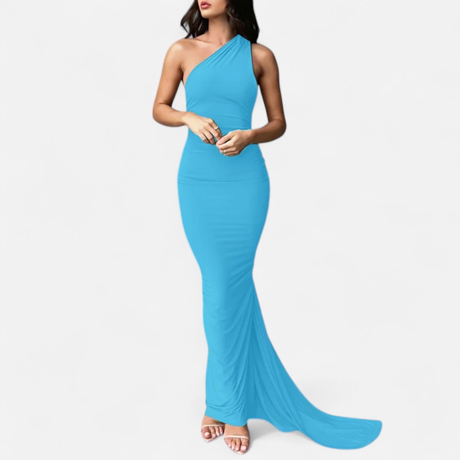 Diane - Women's Maxi Dress with a-Schulter-Halterneck
