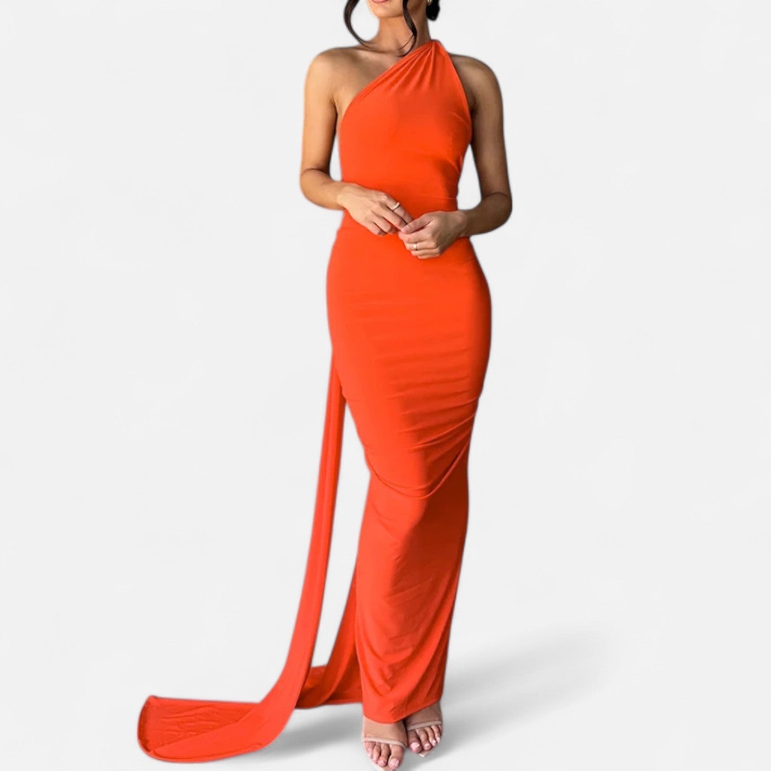 Diane - Women's Maxi Dress with a-Schulter-Halterneck