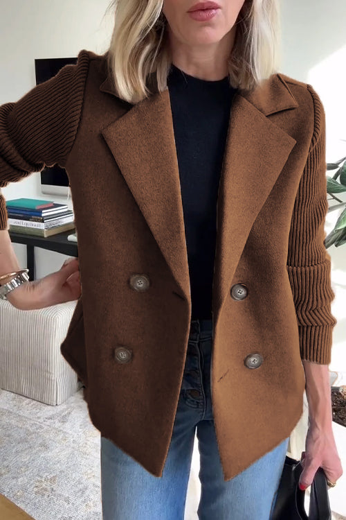 Edith - Women's Blazer with langen Sleeves and Button Placket vorne