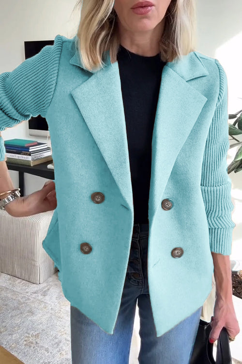 Edith - Women's Blazer with langen Sleeves and Button Placket vorne