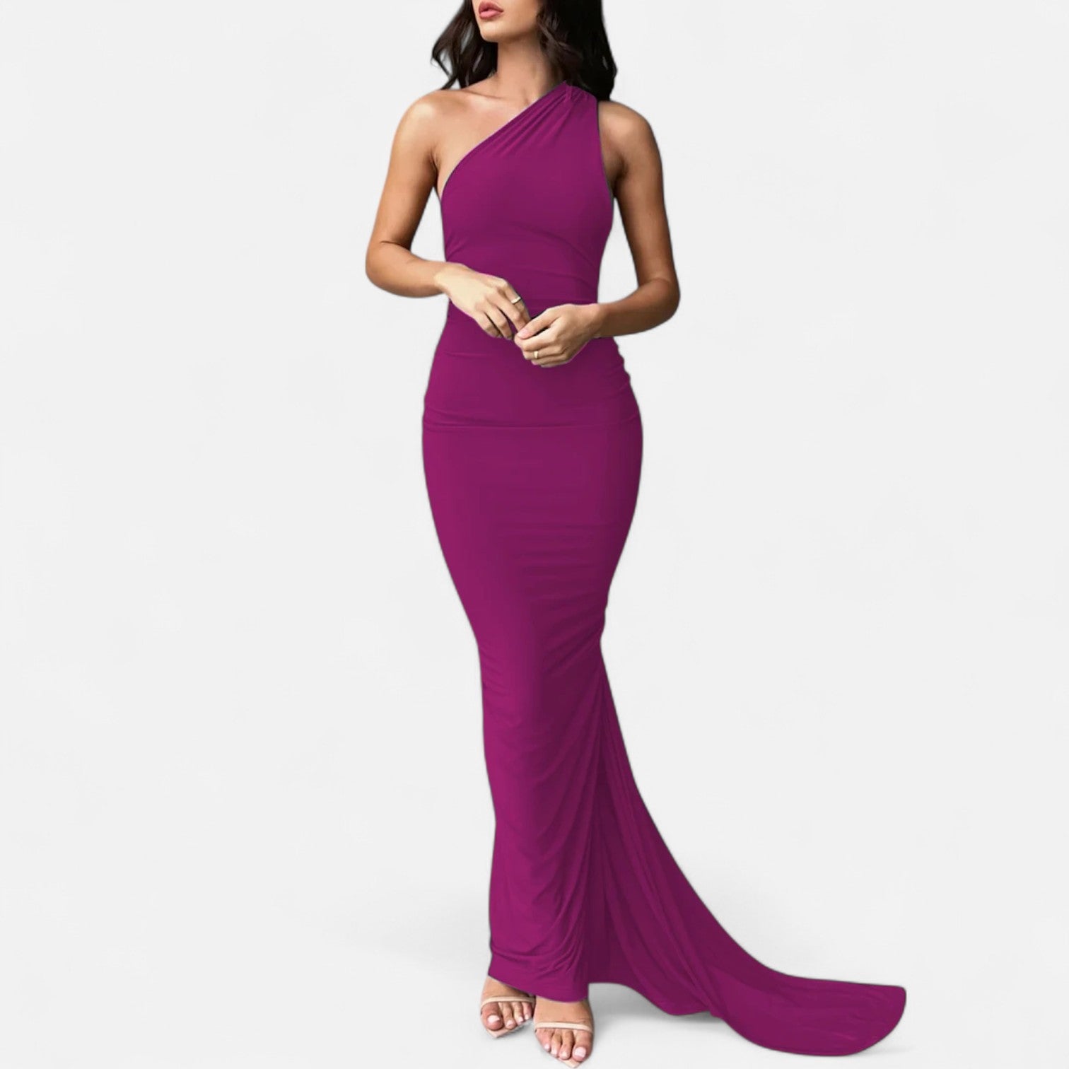 Diane - Women's Maxi Dress with a-Schulter-Halterneck