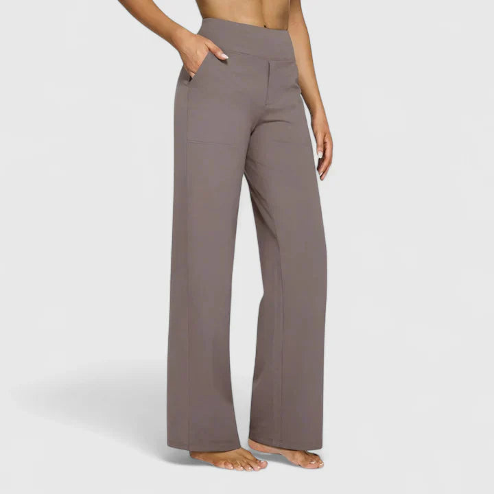 Deborah - Women's Wide Lounge-Trousers with Stretchbund