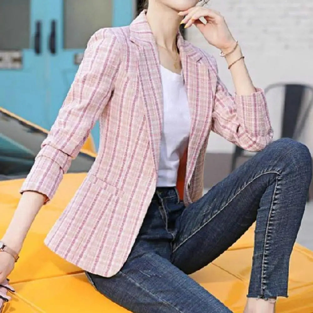Lily - Women's Casual Blazer with a-Button-Design for the Office