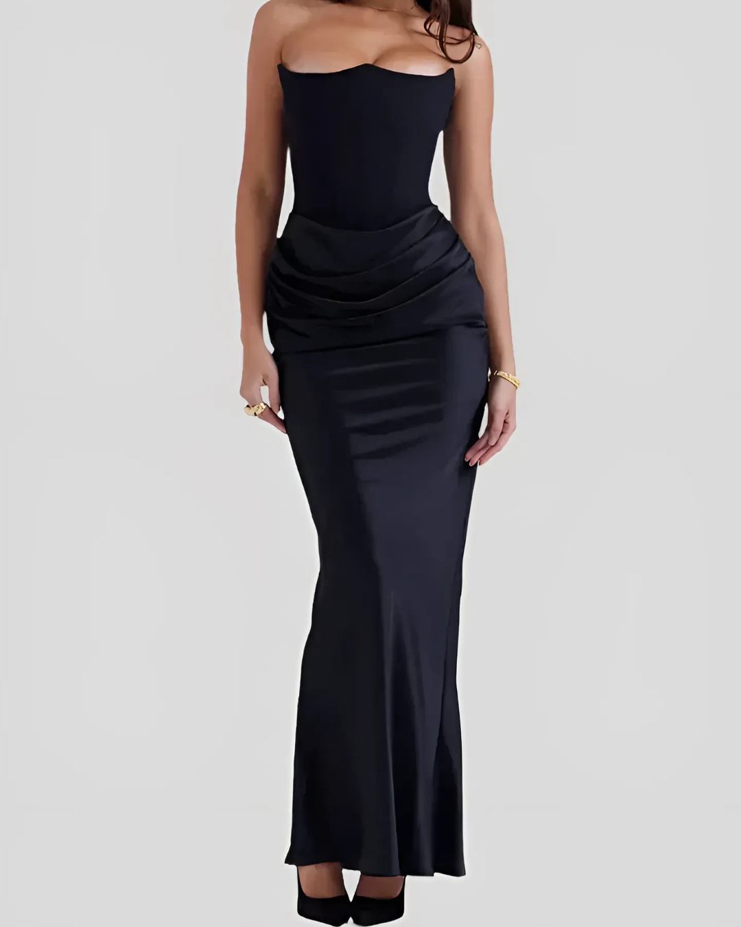 Blake - Women's Wedding Guest Drapiertes Maxi Dress