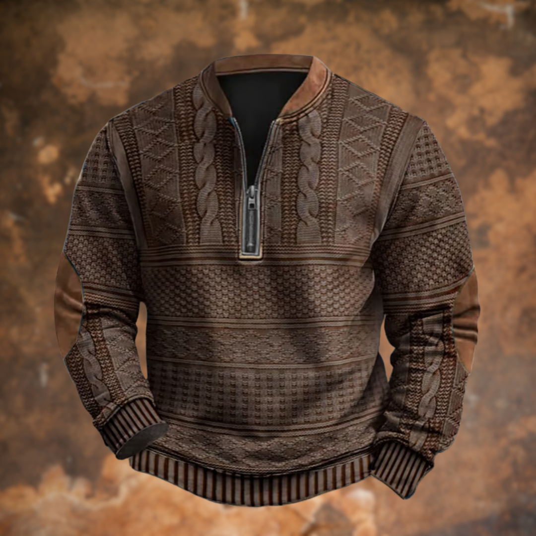 Rhys - Men's Classic Spring Jacket with Zip and Faux Fur Lining