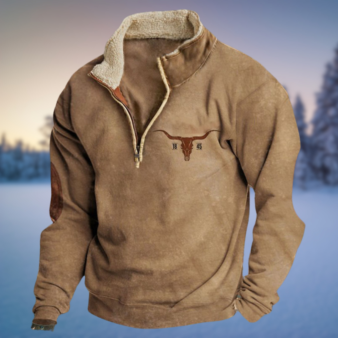 Riley - Men's Casual Spring Sweater with Halb-Zip