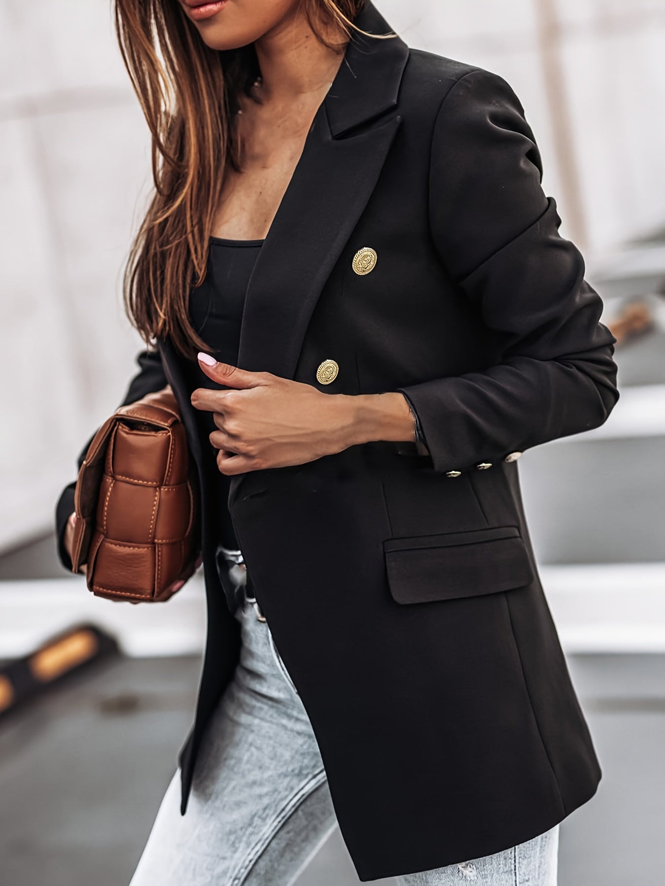 Lauren - Women's Casual-Office Blazer with Doppelknopfleiste