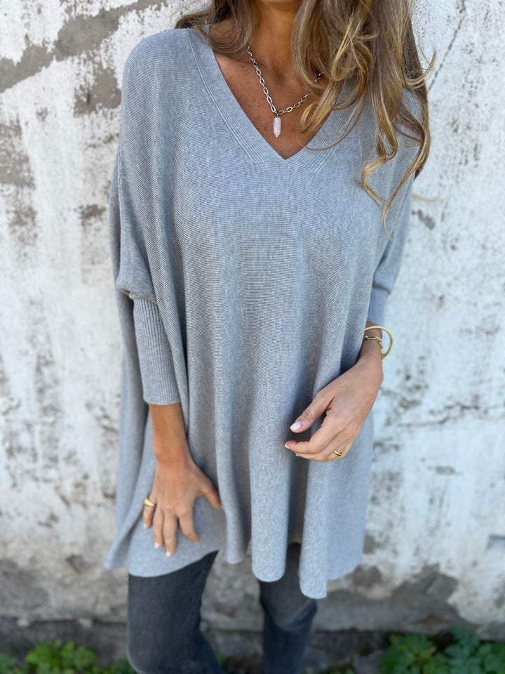 Sophia - Women's Sweater with Relaxed Fit and V-Neck