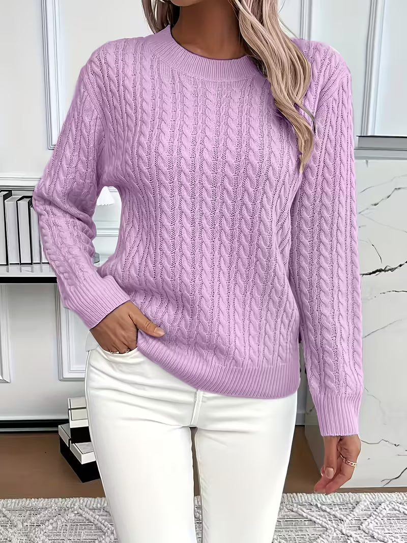 Ruby - Women's Cosy Spring-Cable Knit-Knit Sweater