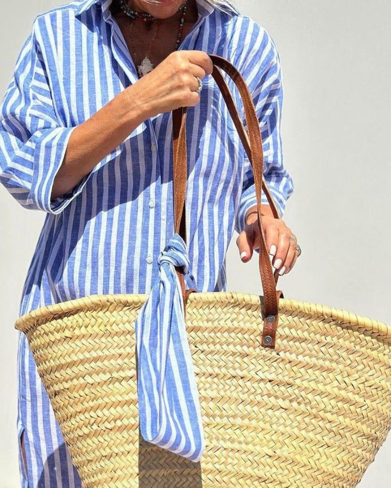 Victoria - Women's Zeitlos Striped Summer Shirt Dress