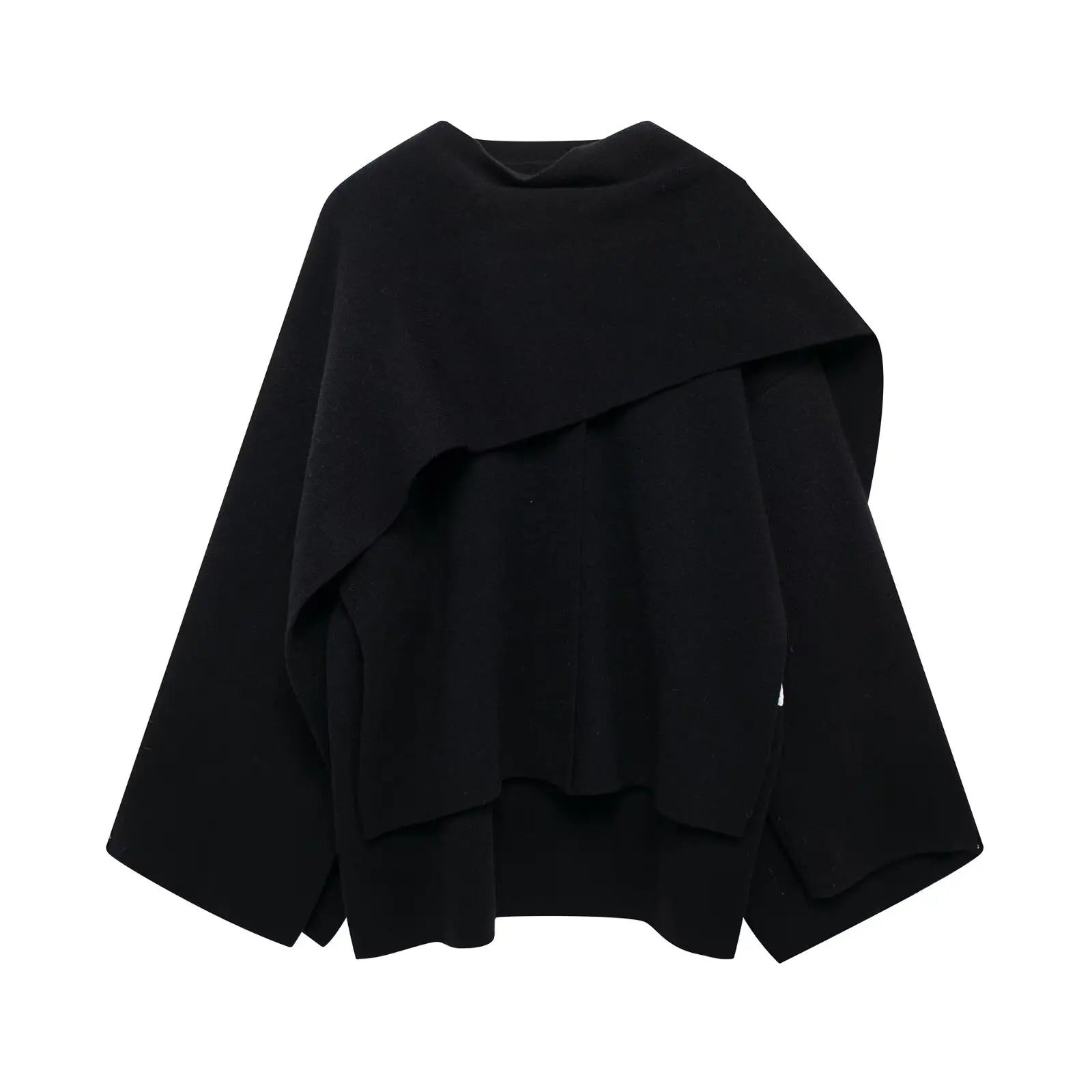 Isabella - Women's Elegant Drapierter Cape-Coat