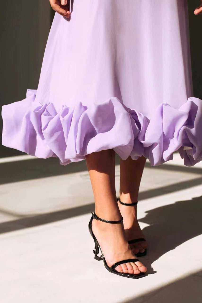 Victoria - Women's elegantes Dress for Wedding Guests with Ruffle Hem