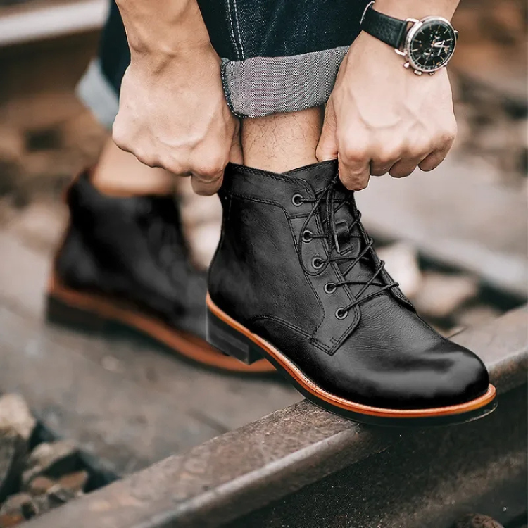 Ethan - Men's Casual Lace-Up Ankle Boots bis zum Ankle