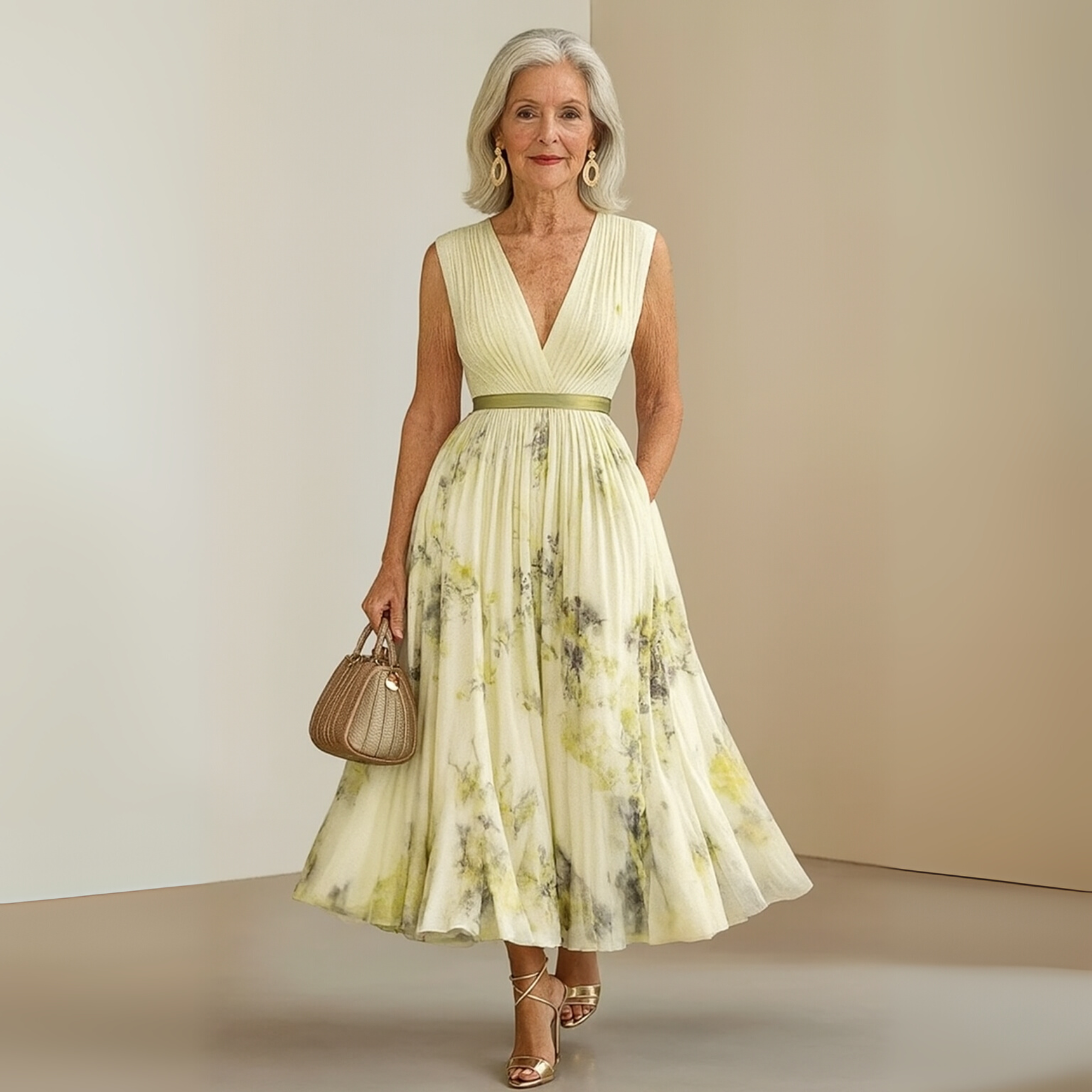 Alice - Women's Flowing Sleeveless Summer Maxi Dress