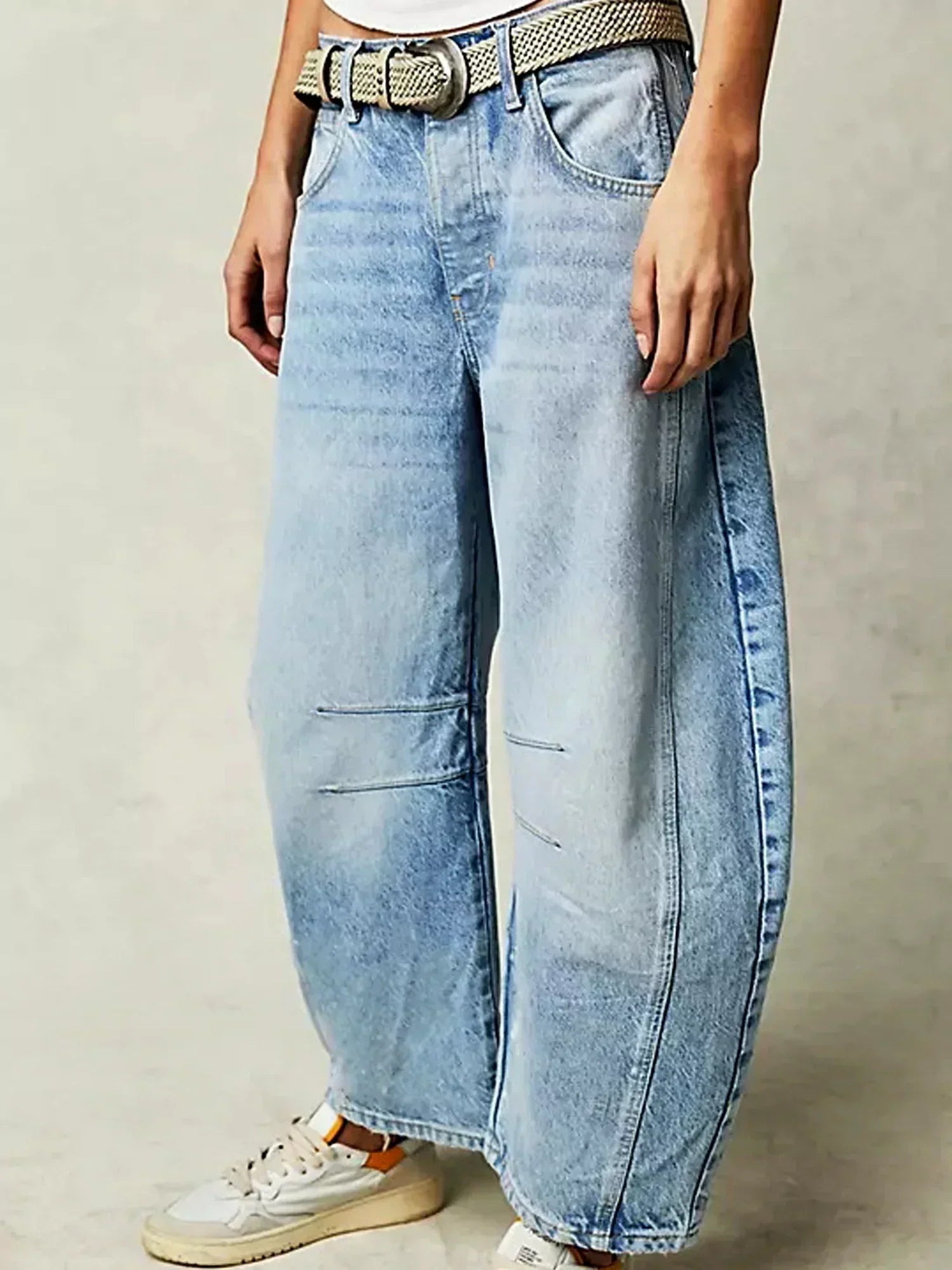 Lottie - Women's Bedruckte Jeans with Weitem Bein