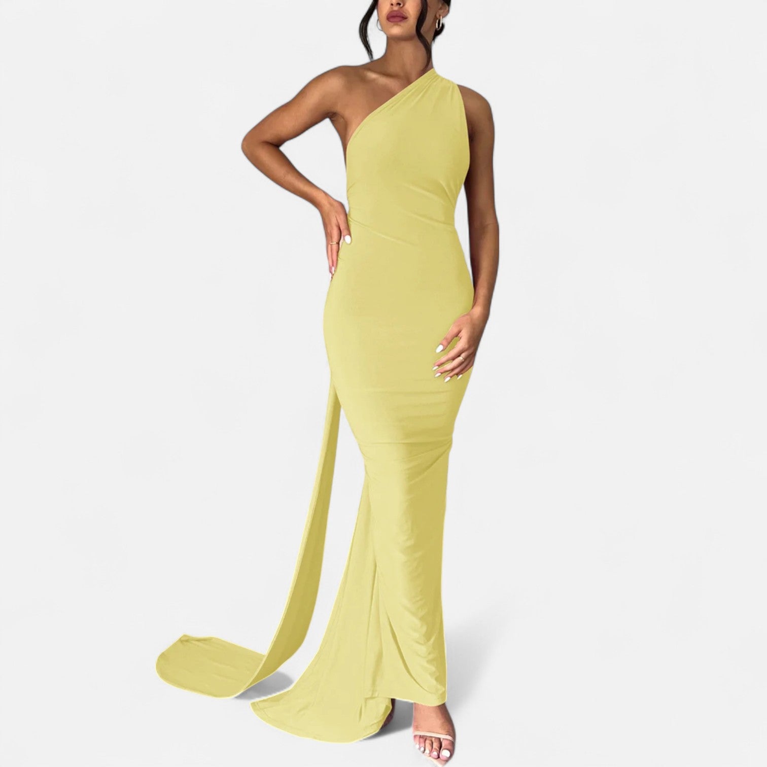 Diane - Women's Maxi Dress with a-Schulter-Halterneck