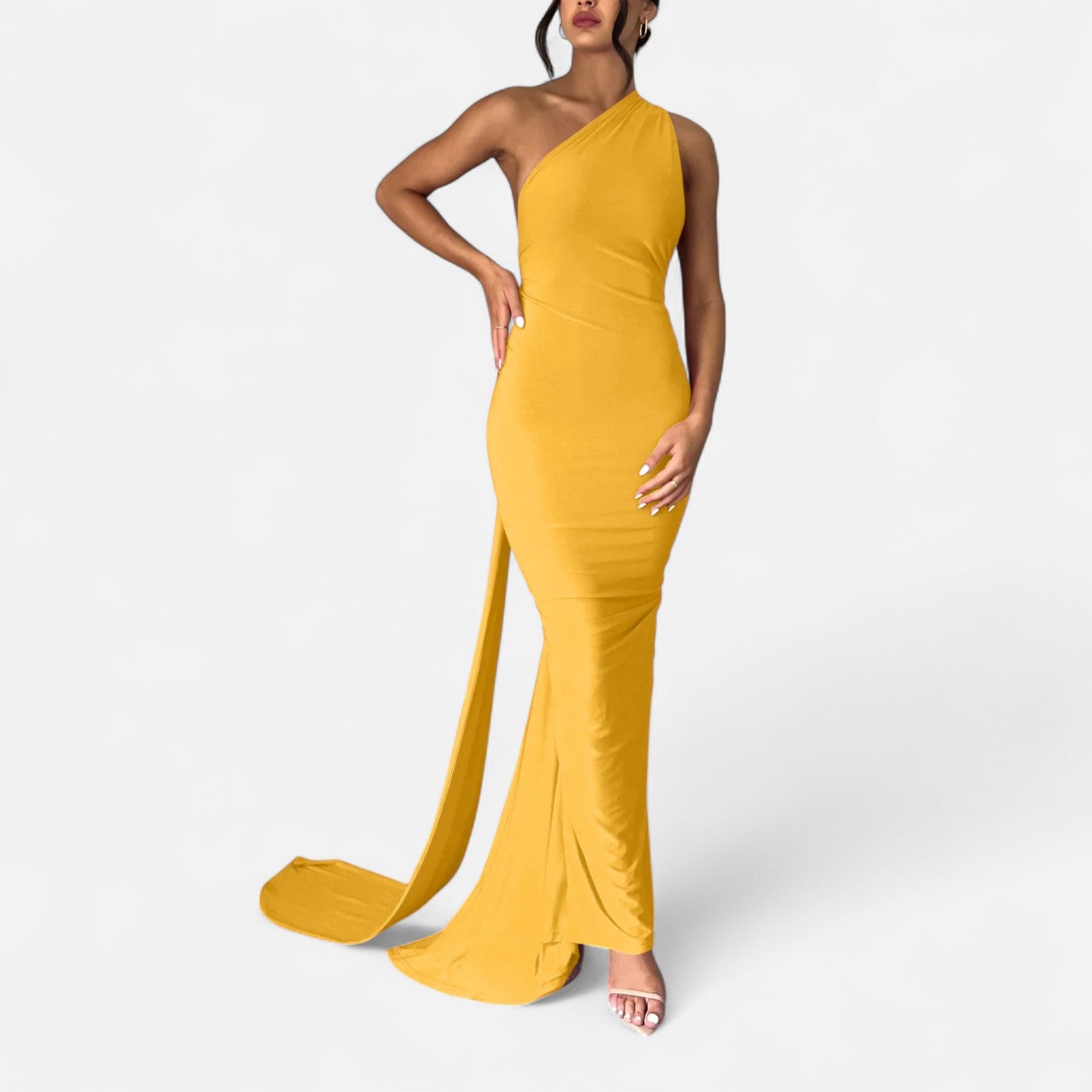 Diane - Women's Maxi Dress with a-Schulter-Halterneck