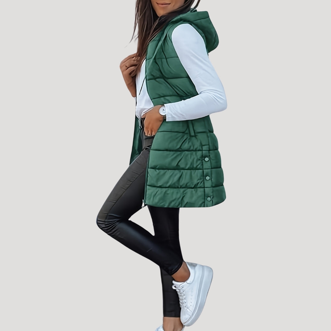 Gillian - Spring Steppweste for Women's with Hood