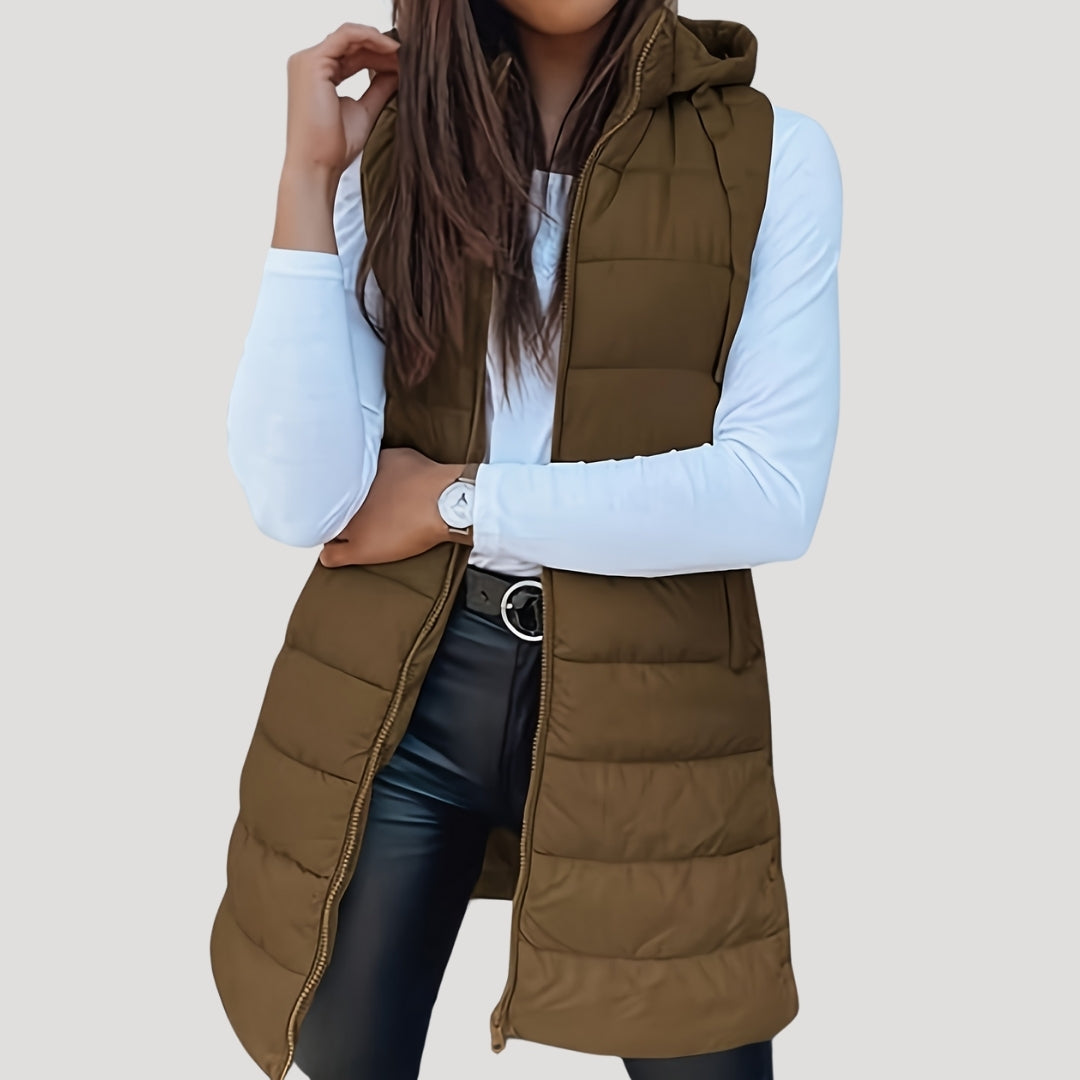 Gillian - Spring Steppweste for Women's with Hood
