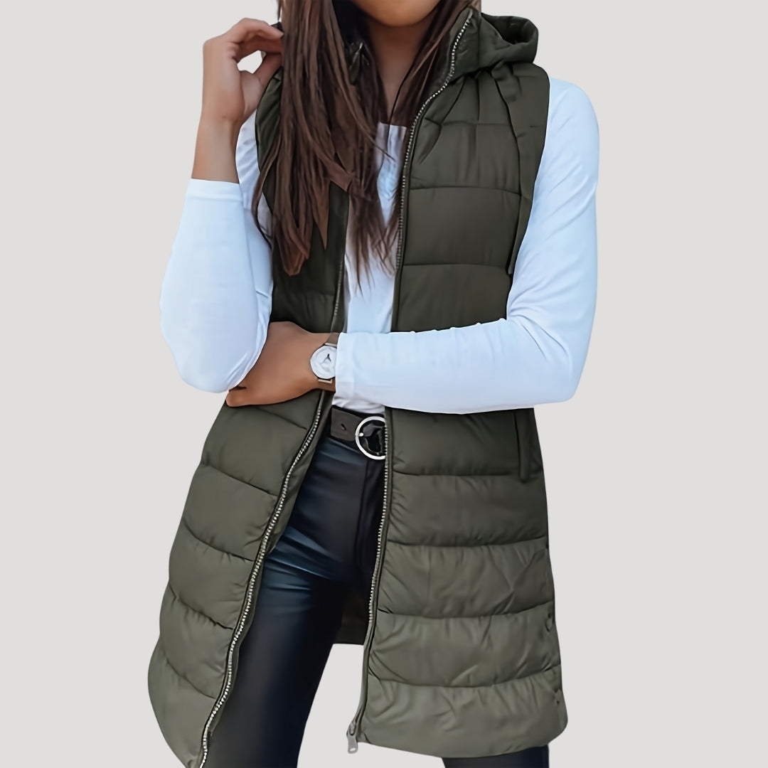 Gillian - Spring Steppweste for Women's with Hood