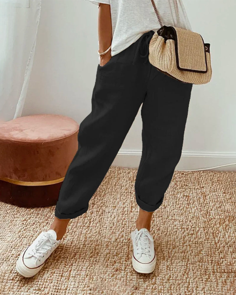 Caitlin - Stylish Casual-Leinenhose