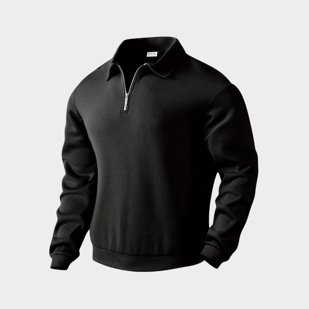 Oliver - Men's Sweater with halbem Zip Freizeitshirt