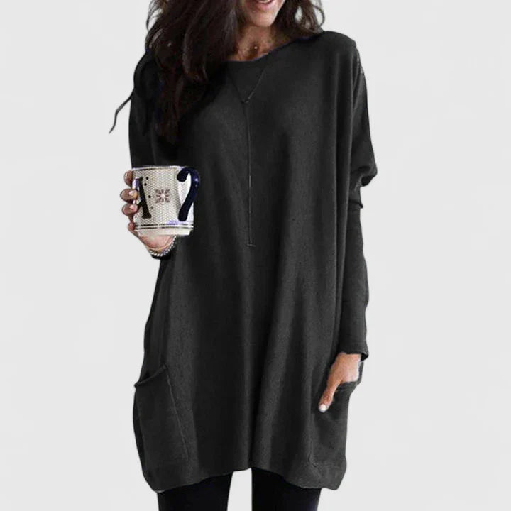 Emma - Women's Casual Tunic Dress with Long Sleeves