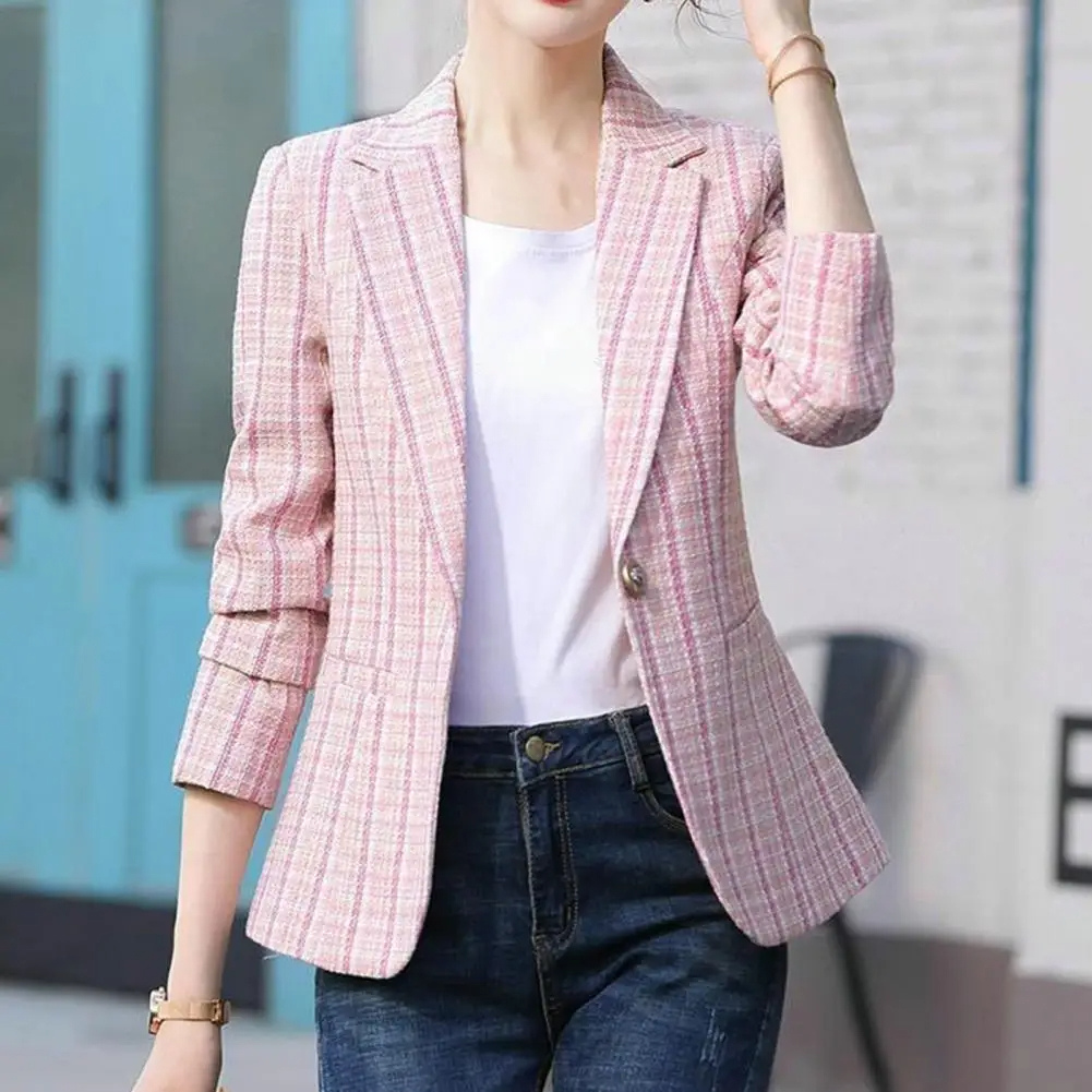 Lily - Women's Casual Blazer with a-Button-Design for the Office
