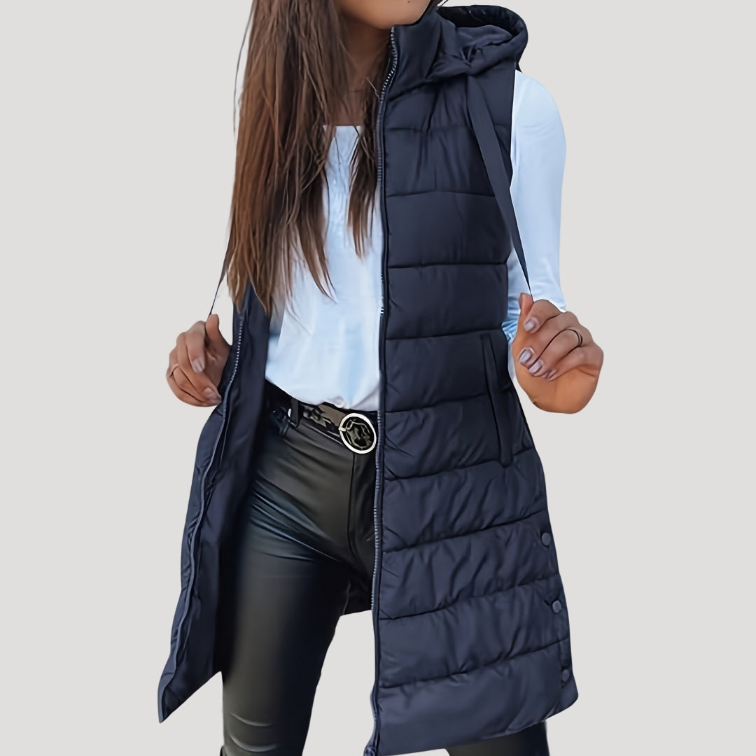 Gillian - Spring Steppweste for Women's with Hood