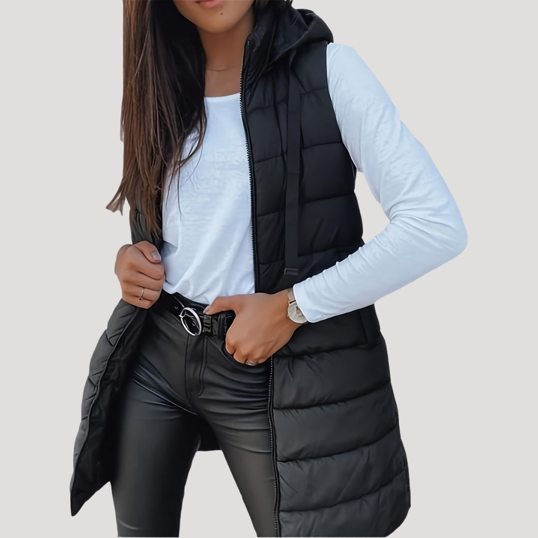 Gillian - Spring Steppweste for Women's with Hood