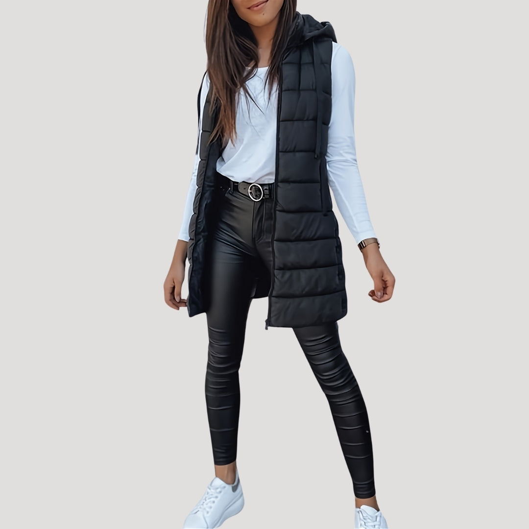 Gillian - Spring Steppweste for Women's with Hood
