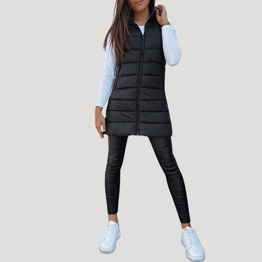 Gillian - Spring Steppweste for Women's with Hood